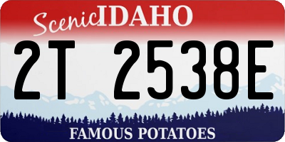 ID license plate 2T2538E