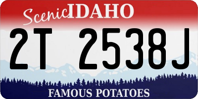 ID license plate 2T2538J