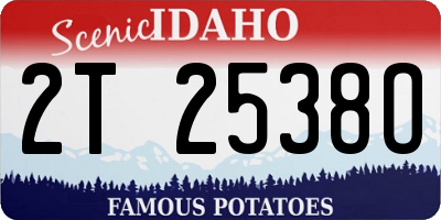 ID license plate 2T2538O