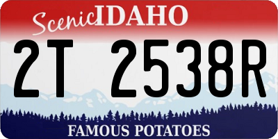 ID license plate 2T2538R