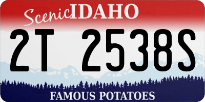 ID license plate 2T2538S