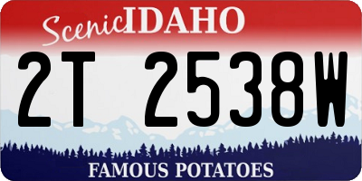 ID license plate 2T2538W
