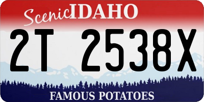 ID license plate 2T2538X