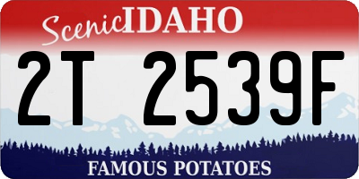 ID license plate 2T2539F
