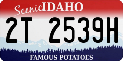 ID license plate 2T2539H