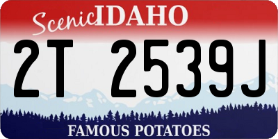 ID license plate 2T2539J