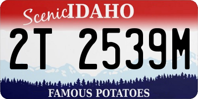 ID license plate 2T2539M
