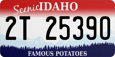 ID license plate 2T2539O