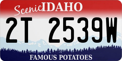 ID license plate 2T2539W