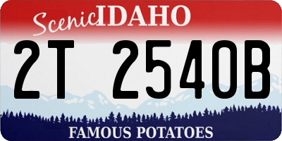 ID license plate 2T2540B