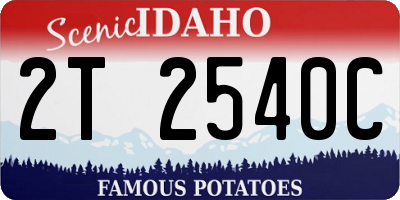 ID license plate 2T2540C