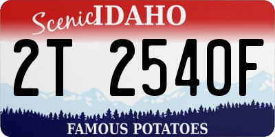 ID license plate 2T2540F
