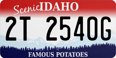 ID license plate 2T2540G