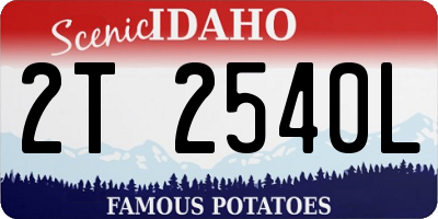 ID license plate 2T2540L