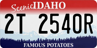 ID license plate 2T2540R
