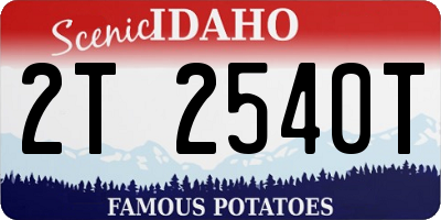 ID license plate 2T2540T