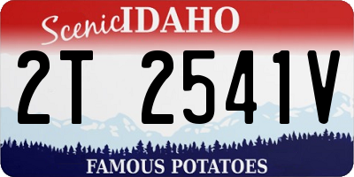 ID license plate 2T2541V