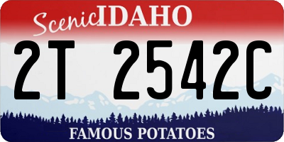 ID license plate 2T2542C