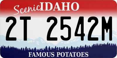 ID license plate 2T2542M