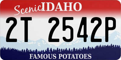 ID license plate 2T2542P