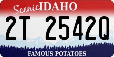 ID license plate 2T2542Q