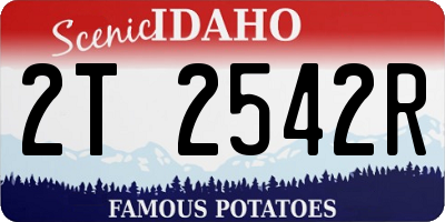 ID license plate 2T2542R