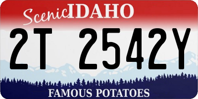 ID license plate 2T2542Y