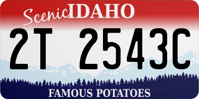 ID license plate 2T2543C