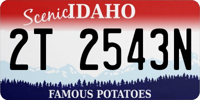 ID license plate 2T2543N
