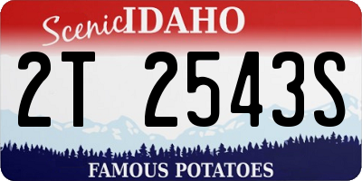 ID license plate 2T2543S