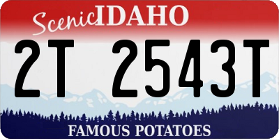 ID license plate 2T2543T