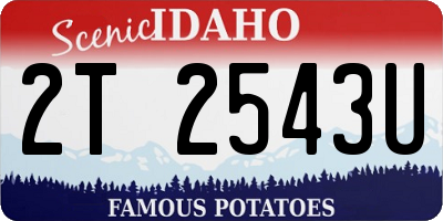 ID license plate 2T2543U