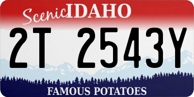 ID license plate 2T2543Y