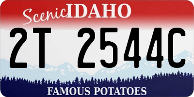 ID license plate 2T2544C