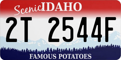 ID license plate 2T2544F