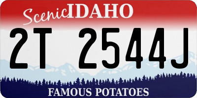 ID license plate 2T2544J
