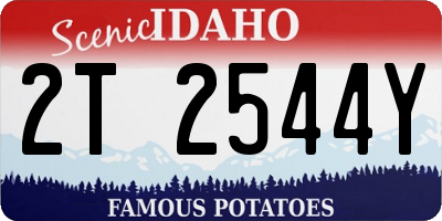 ID license plate 2T2544Y
