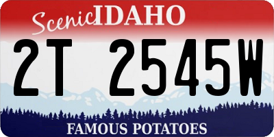 ID license plate 2T2545W