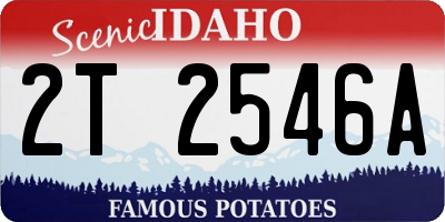 ID license plate 2T2546A