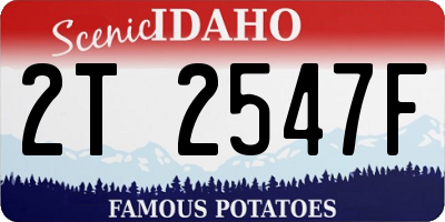 ID license plate 2T2547F