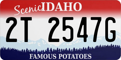 ID license plate 2T2547G