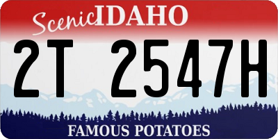ID license plate 2T2547H