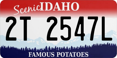 ID license plate 2T2547L