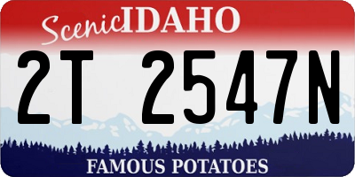 ID license plate 2T2547N