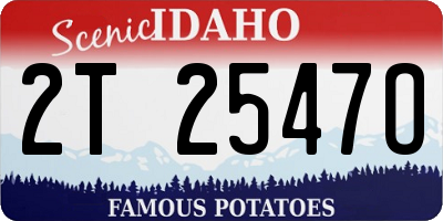 ID license plate 2T2547O