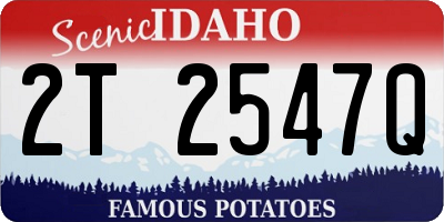 ID license plate 2T2547Q