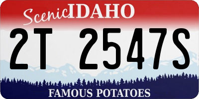 ID license plate 2T2547S