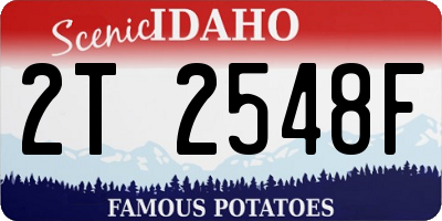 ID license plate 2T2548F