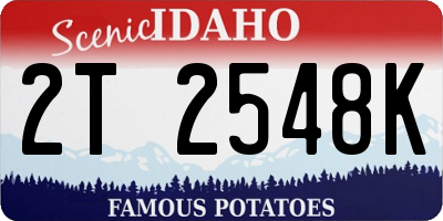 ID license plate 2T2548K