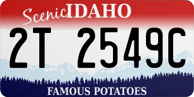 ID license plate 2T2549C
